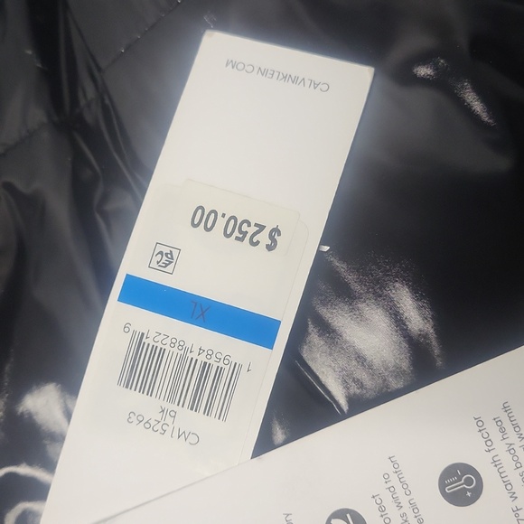 Calvin Klein Shiny Black Quilted Jacket - Picture 6 of 10